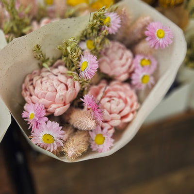 Trockenblumenstrauss - Grosses Bouquet Pink