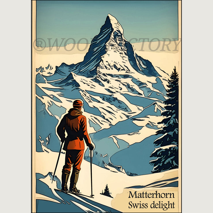 Vintage Poster - Matterhorn Winter