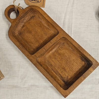 Rustikale Schale aus Holz