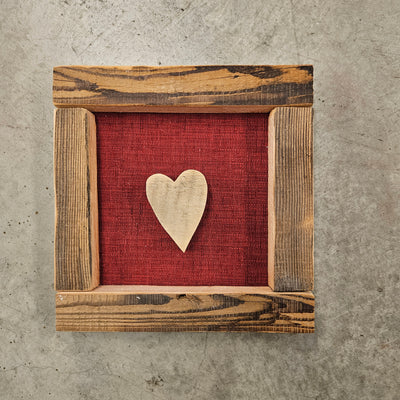 Reliefbild aus Holz - Herz