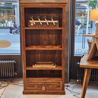 Vintage Holz Regal mit Schublade