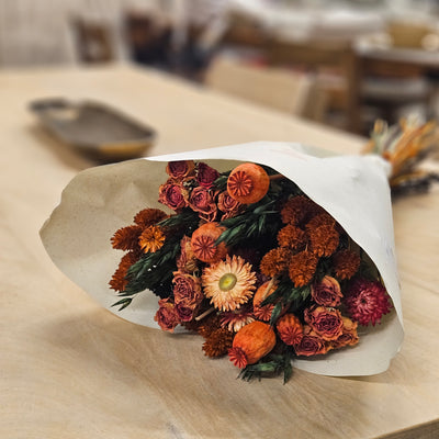 Trockenblumenstrauss - Grosses Bouquet Prestige Rouge