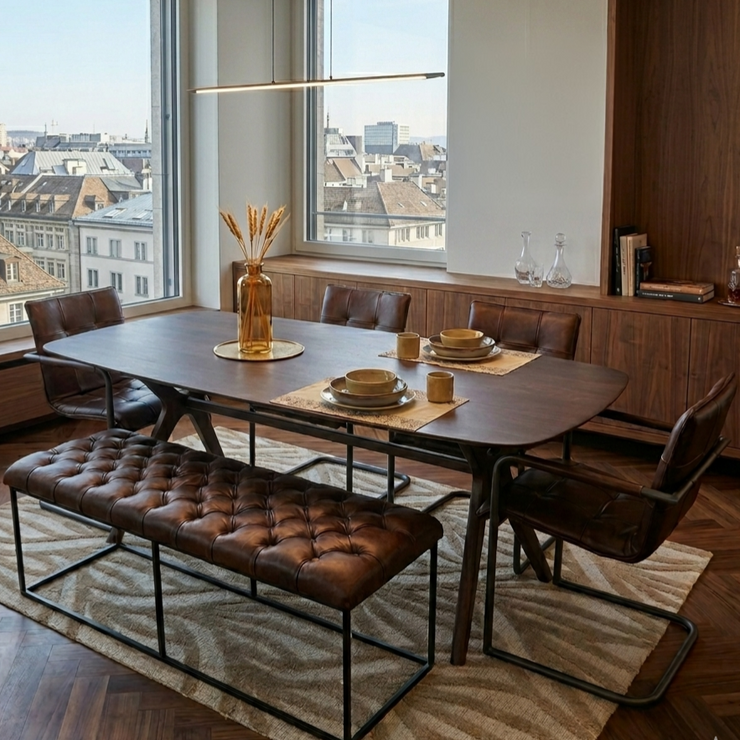 Esstisch Retro - Havana Brown