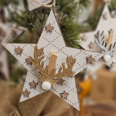 Anhänger Sterne mit Rentier