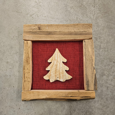 Reliefbild aus Holz - Tannenbaum