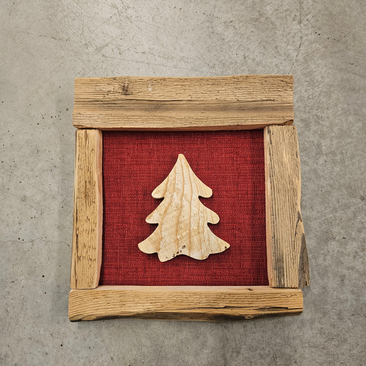 Reliefbild aus Holz - Tannenbaum