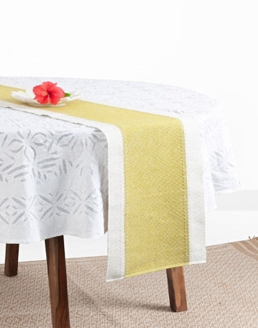 baumwolle-tischlaufer-zeeya-cm-180-lime